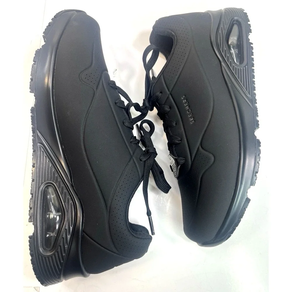Skechers Womens Work Relaxed Fit‎ UNO SR Slip Resistant Black Shoes Size9 Wide